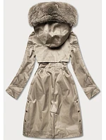 Dámska zimná bunda Teddy beige (b537-46) Dámska zimná bunda Teddy beige (b537-46)