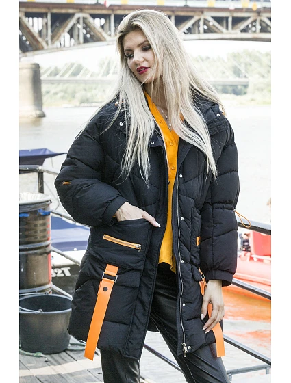 PUCHOWA KURTKA DAMSKA Z  CZARNA model 21244218 - Ann Gissy