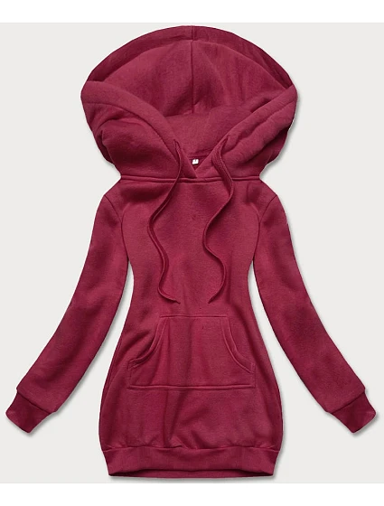 Dámská klokaní mikina ve vínové bordó barvě model 17789384 - J.STYLE