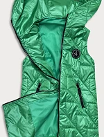 Dámska prešívaná vesta zelená (B8127-82)