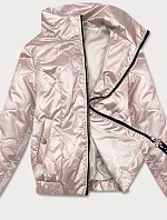 Dámska krátka bunda so stojačikom béžová (B8122-51)