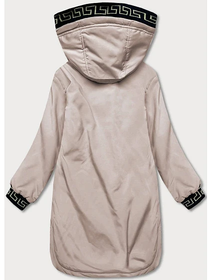 Světle béžová dámská bunda s kapucí model 18035538 - S'WEST