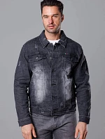 Pánska džínsová bunda čierna (MJ525N)