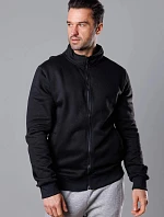 Pánska mikina so stojačikom čierna (68B2002-3)