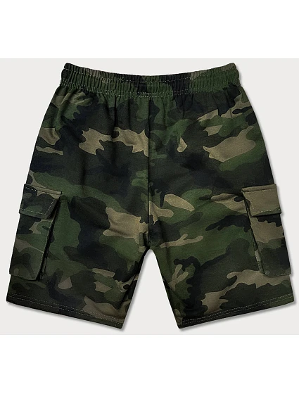 Pánské maskáčové kraťasy v khaki barvě model 18409843 - J.STYLE Pánské maskáčové kraťasy v khaki barvě model 18409843 - J.STYLE