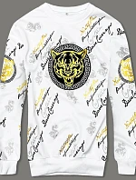 Pánska mikina s potlačou biela (8B1106-1)