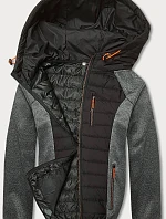 Pánska čierno-grafitová športová bunda (8M910-392)
