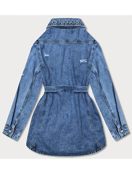 Světle modrá dámská džínová oversize bunda model 18568441 - A'DORO Světle modrá dámská džínová oversize bunda model 18568441 - A'DORO