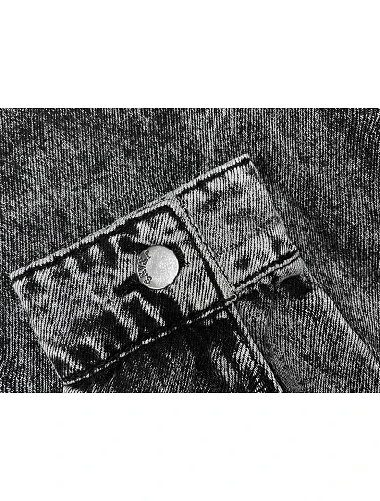 Černá džínová bunda s kapucí model 18590683 - P.O.P. SEVEN Černá džínová bunda s kapucí model 18590683 - P.O.P. SEVEN