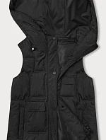 Dámska páperová vesta čierna (B8153-1)