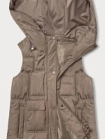 Dámska páperová vesta béžová (B8153-12)