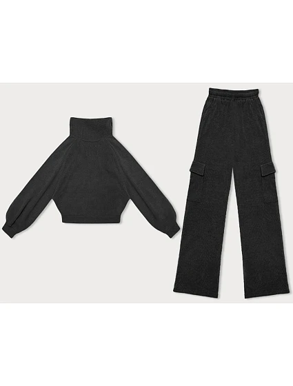 Černý casual komplet s kalhotami typu cargo model 18863123 - LHD Černý casual komplet s kalhotami typu cargo model 18863123 - LHD