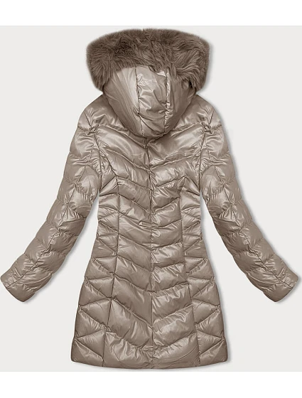 Béžová dámská zimní bunda model 21246292 - J.STYLE