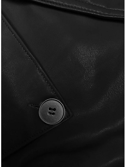 Černý krátký z ekologické kůže model 19035410 - J.STYLE