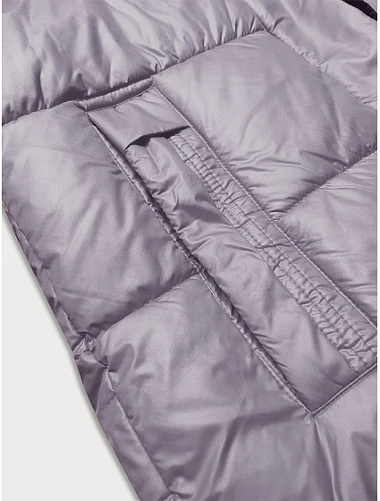 Dámská zimní bunda ve vřesové barvě s kapucí model 21247507 - Glakate Dámská zimní bunda ve vřesové barvě s kapucí model 21247507 - Glakate
