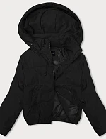 Dámska krátka prechodná bunda s odnímateľnou kapucňou J Style Black (16M9088-392)