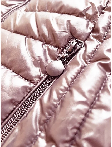 Růžová dámská vesta se stojáčkem model 19586893 - S'WEST