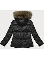 Černá dámská bunda se střihem typu model 21248007 - S'WEST Černá dámská bunda se střihem typu model 21248007 - S'WEST