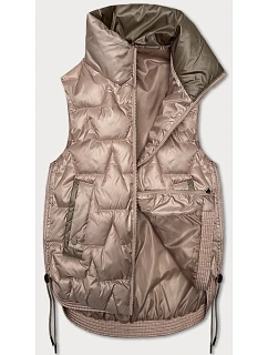 S'West Dámske krátke tričko bez rukávov so šnúrkami na bokoch Pearl Pink (B8358-51)