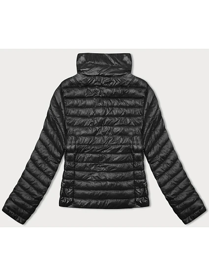 Černá dámská prošívaná bunda se stojáčkem model 20828099 - J.STYLE Černá dámská prošívaná bunda se stojáčkem model 20828099 - J.STYLE