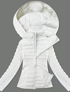 Dámska bunda z lepenej tkaniny J Style biela (16M9225-281)