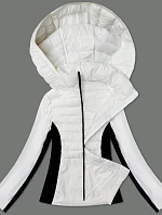 Dámska bunda z lepenej tkaniny J Style White (16M9223-281)
