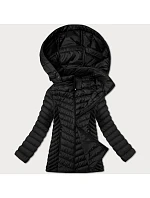 Dámska ľahko zateplená prešívaná bunda plus size J Style black (16M9265-392)