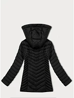 Dámska ľahko zateplená prešívaná bunda plus size J Style black (16M9265-392)