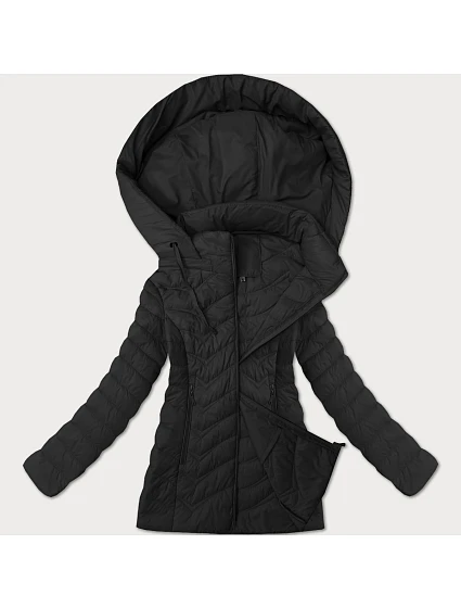 Dámska prešívaná bunda s kapucňou J Style čierna (16M9238-392)