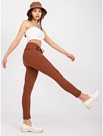 Hnědé dámské úpletové kalhoty typu chino model 21470493 - Factory Price Hnědé dámské úpletové kalhoty typu chino model 21470493 - Factory Price