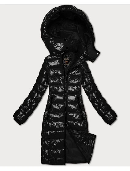 Lesklá prešívaná bunda do pása Libland Black (LD-7778) Lesklá prešívaná bunda do pása Libland Black (LD-7778)