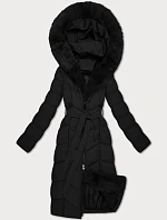 Dámska zimná bunda s kožušinou S'West black (B8525-1)
