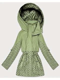 Dámska bunda so šnúrkou v páse Goodlookin khaki (KK60414-3#)