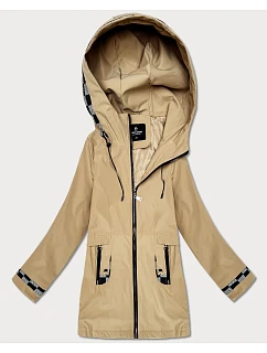 Dámska ľahko zateplená bunda s kapucňou Goodlookin sand (KK60413-5#)