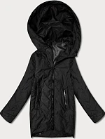 Dámska ľahká prešívaná bunda s kapucňou Goodlookin Black (B8588-1)