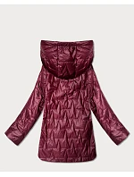 Goodlookin burgundská tenká bunda s kapucňou Plus Size (B8576-27) Goodlookin burgundská tenká bunda s kapucňou Plus Size (B8576-27)