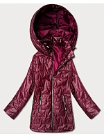 Goodlookin burgundská tenká bunda s kapucňou Plus Size (B8576-27) Goodlookin burgundská tenká bunda s kapucňou Plus Size (B8576-27)