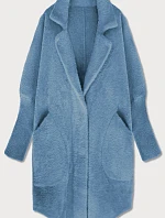 Vlněný přehoz z alpaky, barva ice blue (7108)