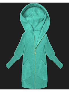 Alpaková bunda s kapucí, seledínová (19905.1)