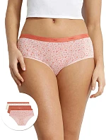 Dámske bavlnené nohavičky 3 ks DIM LES POCKETS COTTON BOXER 3x - DIM - off white