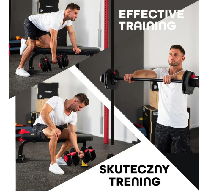 HMS SGR40 PRO SET 2v1 nastaviteľná sada činiek 43,5 kg HMS SGR40 PRO SET 2v1 nastaviteľná sada činiek 43,5 kg