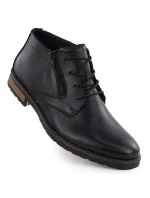 Pánské kožené boty černé model 21905319