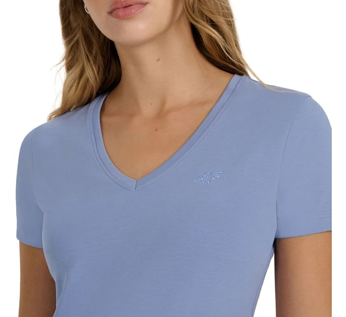 Dámské tričko denim WAW25TTSH 32S model 21391894 - 4F Dámské tričko denim WAW25TTSH 32S model 21391894 - 4F