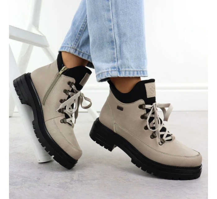 Dámské se zipem béžové model 21905914 - Rieker Dámské se zipem béžové model 21905914 - Rieker