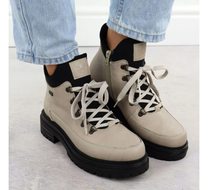 Dámské se zipem béžové model 21905914 - Rieker Dámské se zipem béžové model 21905914 - Rieker