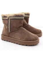 Dámské sněhule semišové hnědé Potocki model 21906182 Dámské sněhule semišové hnědé Potocki model 21906182