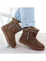 Dámské sněhule semišové hnědé Potocki model 21906182 Dámské sněhule semišové hnědé Potocki model 21906182