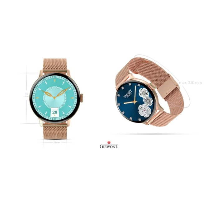 Dámské chytré hodinky Pink Gold model 21804667 - Giewont Dámské chytré hodinky Pink Gold model 21804667 - Giewont