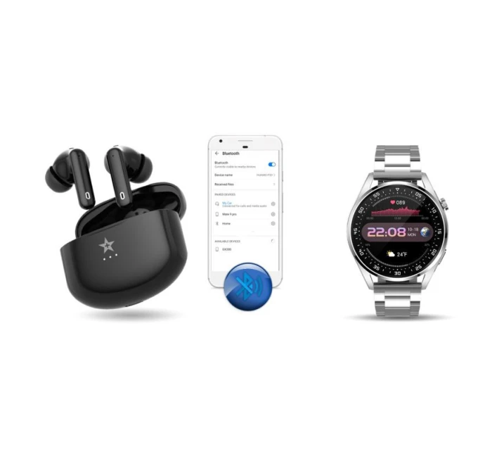 Bezdrátová sluchátka PRO Black model 21805381 - Giewont Bezdrátová sluchátka PRO Black model 21805381 - Giewont