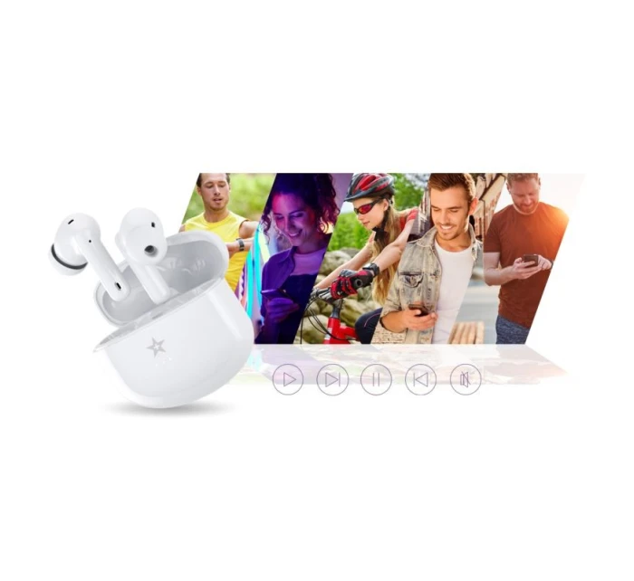 Bezdrátová sluchátka PRO White model 21805383 - Giewont Bezdrátová sluchátka PRO White model 21805383 - Giewont